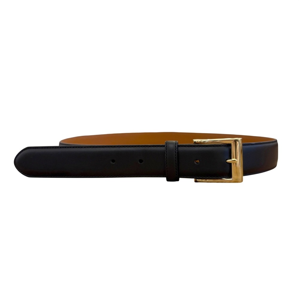 Coach Leather Belt Mens 40 Gold Buckle Black Classic Dress Office Professional - Picture 2 of 10